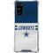 NFL Dallas Cowboys White Striped Galaxy S20 FE Clear Case