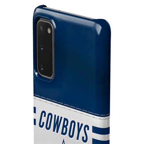 NFL Dallas Cowboys White Striped Galaxy S20 Lite Case