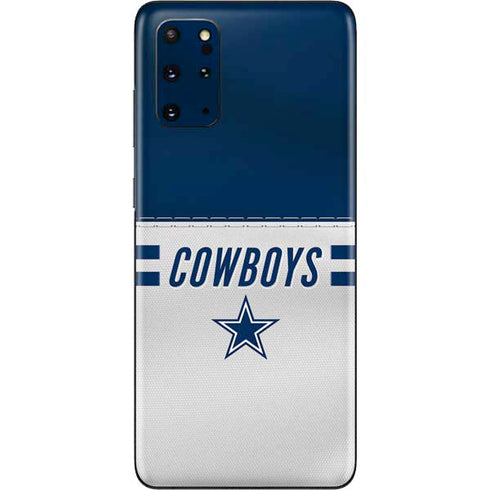 NFL Dallas Cowboys White Striped Galaxy S20 Plus Skin