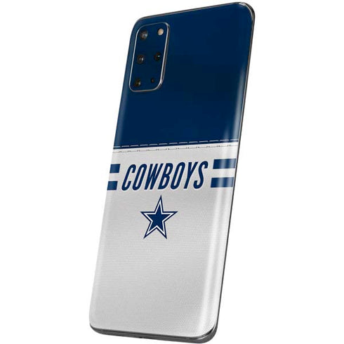 NFL Dallas Cowboys White Striped Galaxy S20 Plus Skin
