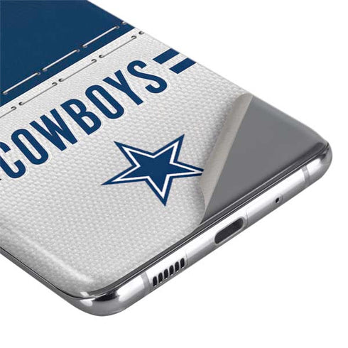 NFL Dallas Cowboys White Striped Galaxy S20 Ultra 5G Skin