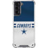 NFL Dallas Cowboys White Striped Galaxy S21 5G Clear Case