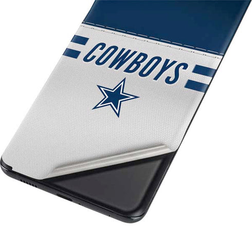 NFL Dallas Cowboys White Striped Galaxy S21 Plus 5G Skin