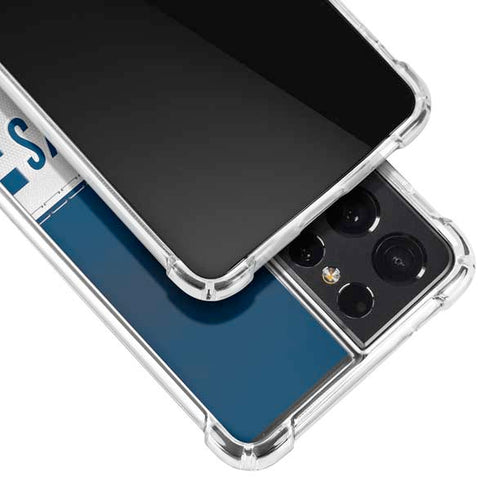 NFL Dallas Cowboys White Striped Galaxy S21 Ultra 5G Clear Case
