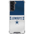 NFL Dallas Cowboys White Striped Galaxy S22 Clear Case