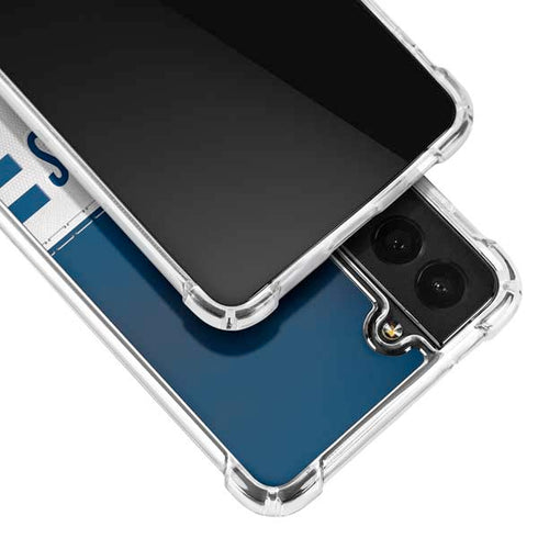 NFL Dallas Cowboys White Striped Galaxy S22 Plus Clear Case