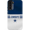 NFL Dallas Cowboys White Striped Galaxy S22 Plus Pro Case