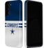 NFL Dallas Cowboys White Striped Galaxy S22 Plus Pro Case