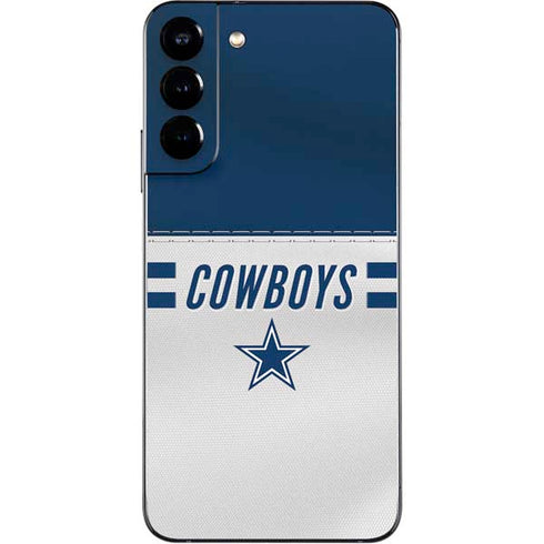 NFL Dallas Cowboys White Striped Galaxy S22 Plus Skin