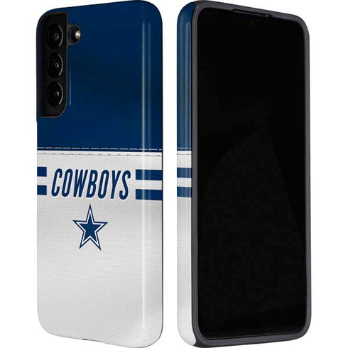 NFL Dallas Cowboys White Striped Galaxy S22 Pro Case