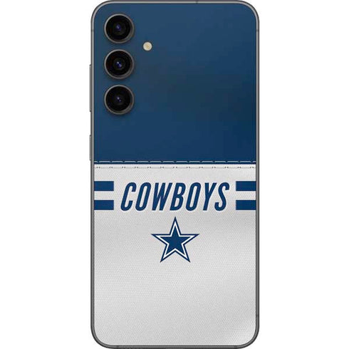 NFL Dallas Cowboys White Striped Galaxy S23 FE Skin