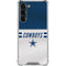 NFL Dallas Cowboys White Striped Galaxy S23 Plus Clear Case