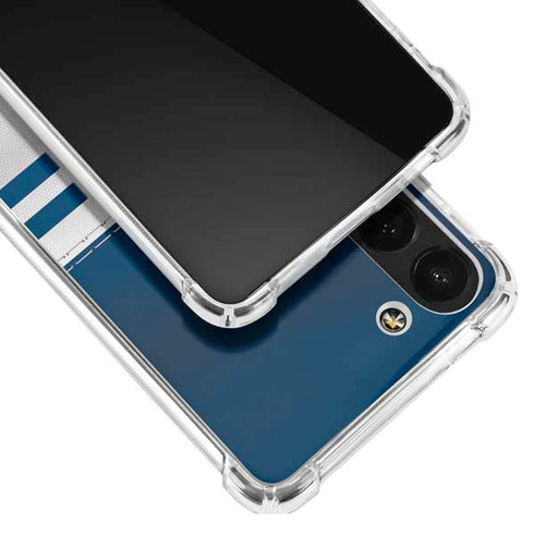 NFL Dallas Cowboys White Striped Galaxy S23 Plus Clear Case