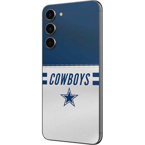 NFL Dallas Cowboys White Striped Galaxy S23 Plus Skin
