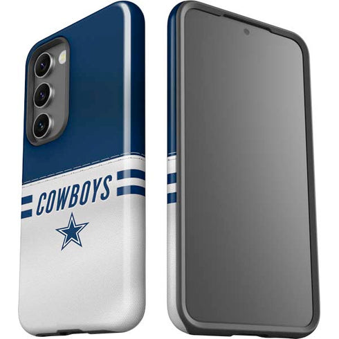 NFL Dallas Cowboys White Striped Galaxy S23 Pro Case
