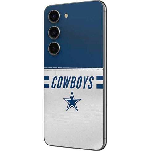 NFL Dallas Cowboys White Striped Galaxy S23 Skin