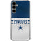 NFL Dallas Cowboys White Striped Galaxy S24 Plus Clear Case