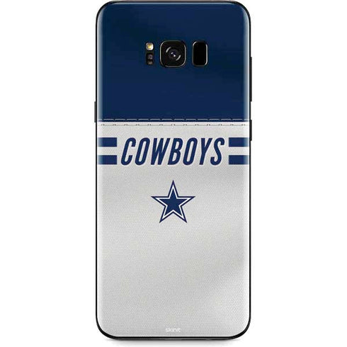 NFL Dallas Cowboys White Striped Galaxy S8 Skin