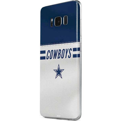 NFL Dallas Cowboys White Striped Galaxy S8 Skin