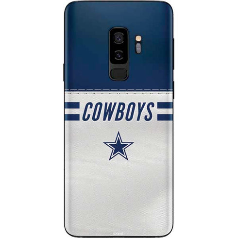 NFL Dallas Cowboys White Striped Galaxy S9 Plus Skin