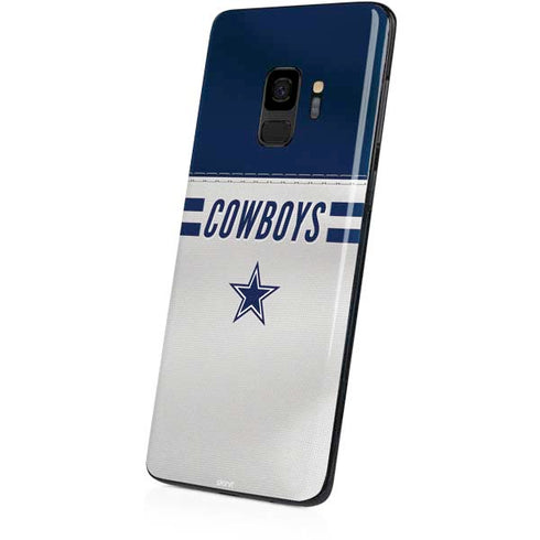 NFL Dallas Cowboys White Striped Galaxy S9 Skin