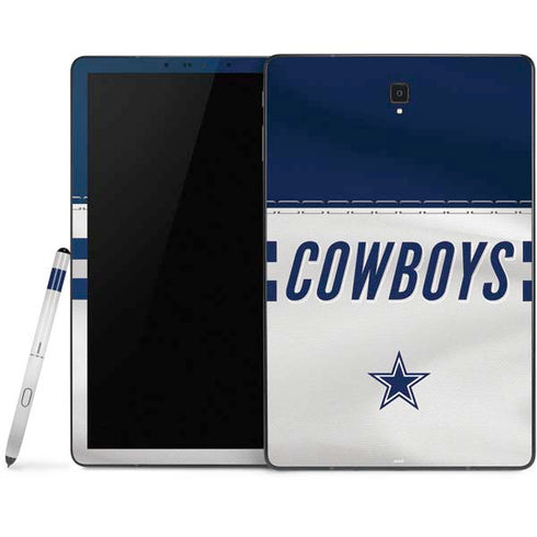 NFL Dallas Cowboys White Striped Samsung Galaxy Tab Skin