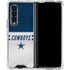 NFL Dallas Cowboys White Striped Galaxy Z Fold4 5G Clear Case