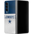 NFL Dallas Cowboys White Striped Galaxy Z Fold4 5G Skin