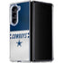 NFL Dallas Cowboys White Striped Galaxy Z Fold5 5G Clear Case