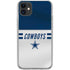 NFL Dallas Cowboys White Striped iPhone 11 Clear Case