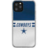 NFL Dallas Cowboys White Striped iPhone 11 Pro Clear Case