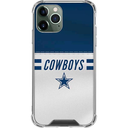 NFL Dallas Cowboys White Striped iPhone 11 Pro Max Clear Case