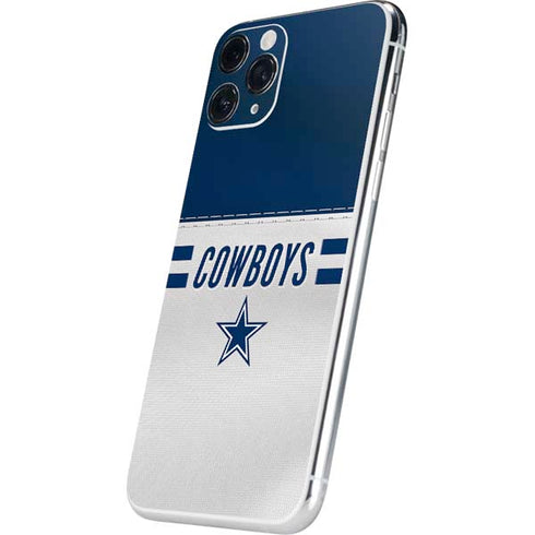 NFL Dallas Cowboys White Striped iPhone 11 Pro Skin