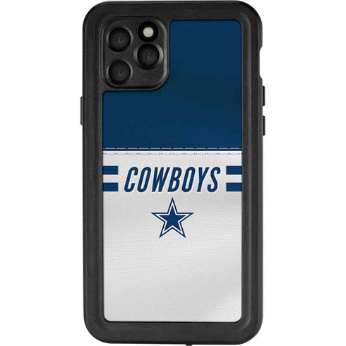 NFL Dallas Cowboys White Striped iPhone 11 Pro Waterproof Case