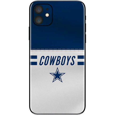 NFL Dallas Cowboys White Striped iPhone 11 Skin