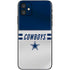 NFL Dallas Cowboys White Striped iPhone 11 Skin