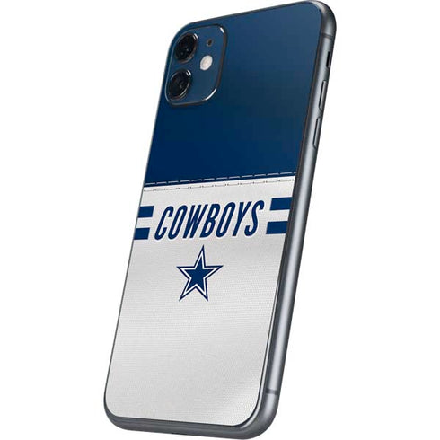 NFL Dallas Cowboys White Striped iPhone 11 Skin