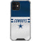 NFL Dallas Cowboys White Striped iPhone 12 Clear Case