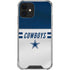 NFL Dallas Cowboys White Striped iPhone 12 Clear Case