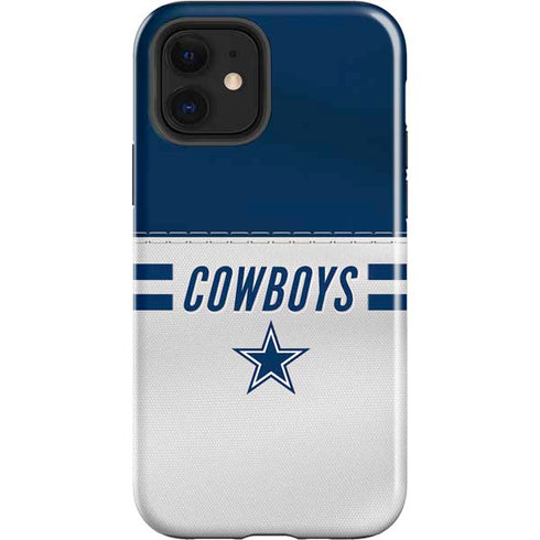 NFL Dallas Cowboys White Striped iPhone 12 Impact Case