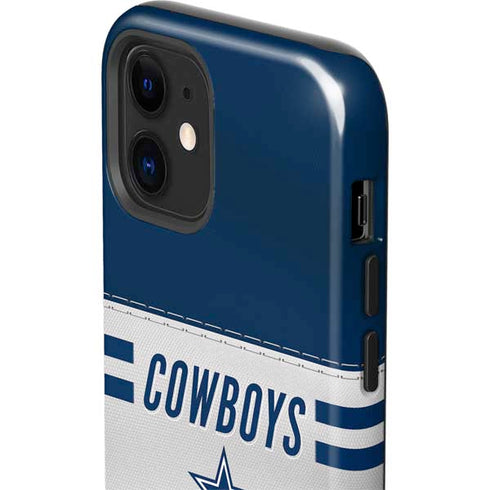 NFL Dallas Cowboys White Striped iPhone 12 Impact Case
