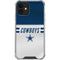NFL Dallas Cowboys White Striped iPhone 12 Mini Clear Case