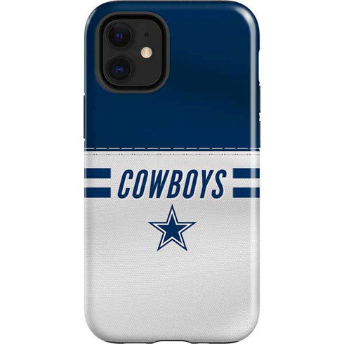 NFL Dallas Cowboys White Striped iPhone 12 Mini Impact Case