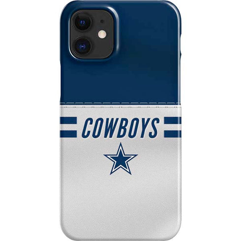 NFL Dallas Cowboys White Striped iPhone 12 Mini Lite Case