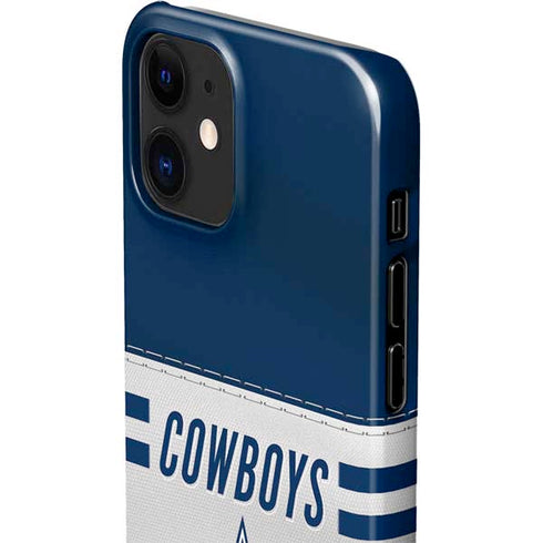 NFL Dallas Cowboys White Striped iPhone 12 Mini Lite Case