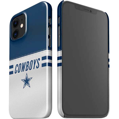 NFL Dallas Cowboys White Striped iPhone 12 Mini Lite Case
