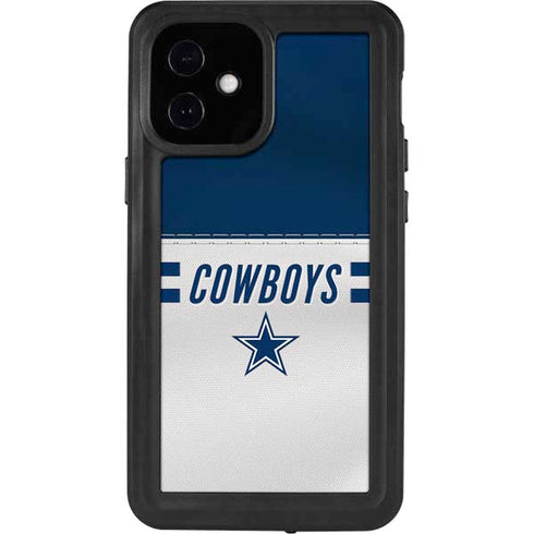 NFL Dallas Cowboys White Striped iPhone 12 Mini Waterproof Case