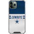 NFL Dallas Cowboys White Striped iPhone 12 Pro Clear Case
