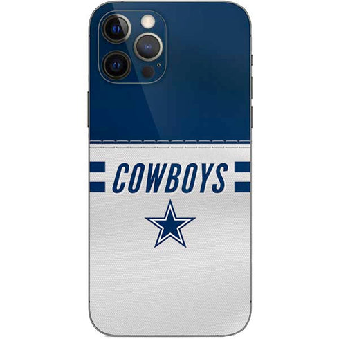NFL Dallas Cowboys White Striped iPhone 12 Pro Skin