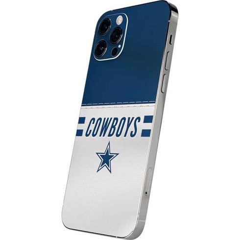 NFL Dallas Cowboys White Striped iPhone 12 Pro Skin